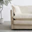 Canapé beige en chenille 2 pour la maison - 4 coussins, structure en bois massif, revêtement de qualité supérieure, structure relaxante pour espace de vie 2 et tissu confortable