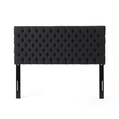 Tufted Upholstered Queen Size Bed Headboard in Modern Button Design, Adjustable Solid Wood Head Board, Solid Wood Head Board with Durable Metal Legs i by Latitude Run