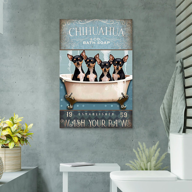" Chihuahua Bath Soap 2 ", 14" H x 11" W x 1.25" D