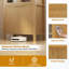 Armoire garde-manger arquée en verre cannelé avec tablettes réglables et tiroir caché-389599642