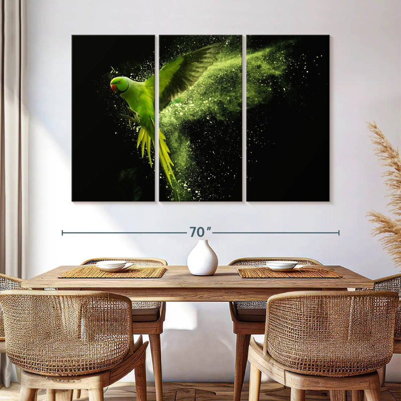 Brampt Alexandrine Parakeet, 42" H x 65" W