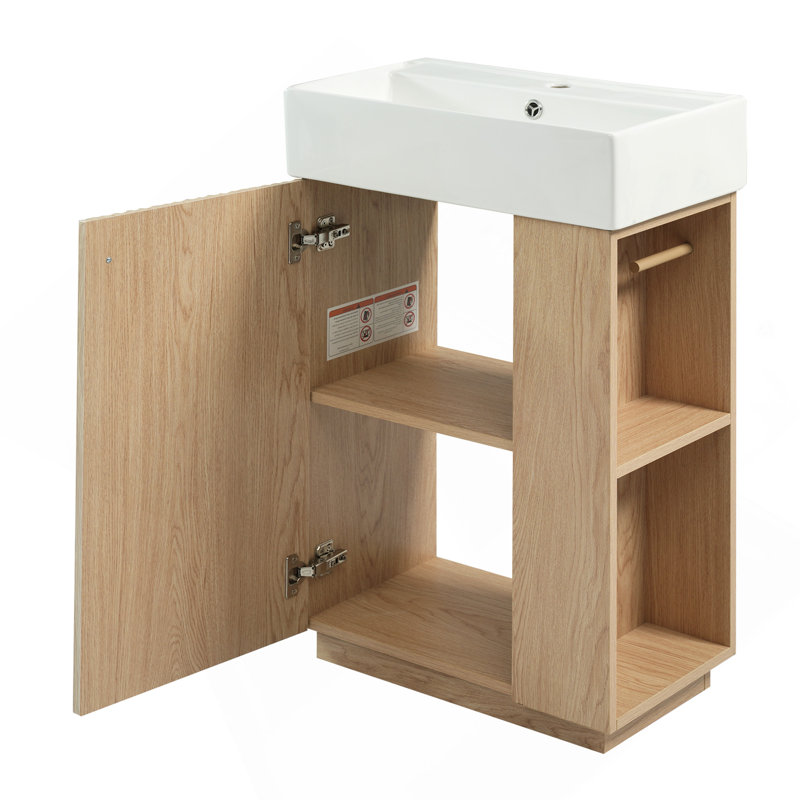 Meuble-lavabo 21,6 po avec lavabo en céramique