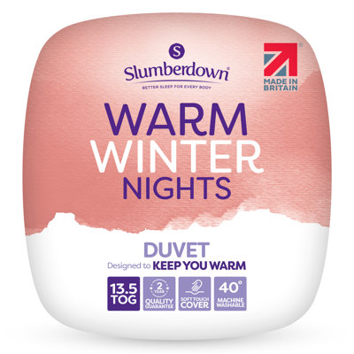 Slumberdown Warm Winter Nights Duvet – 13.5 Tog, Extra Warm, Hypoallergenic, Machine Washable
