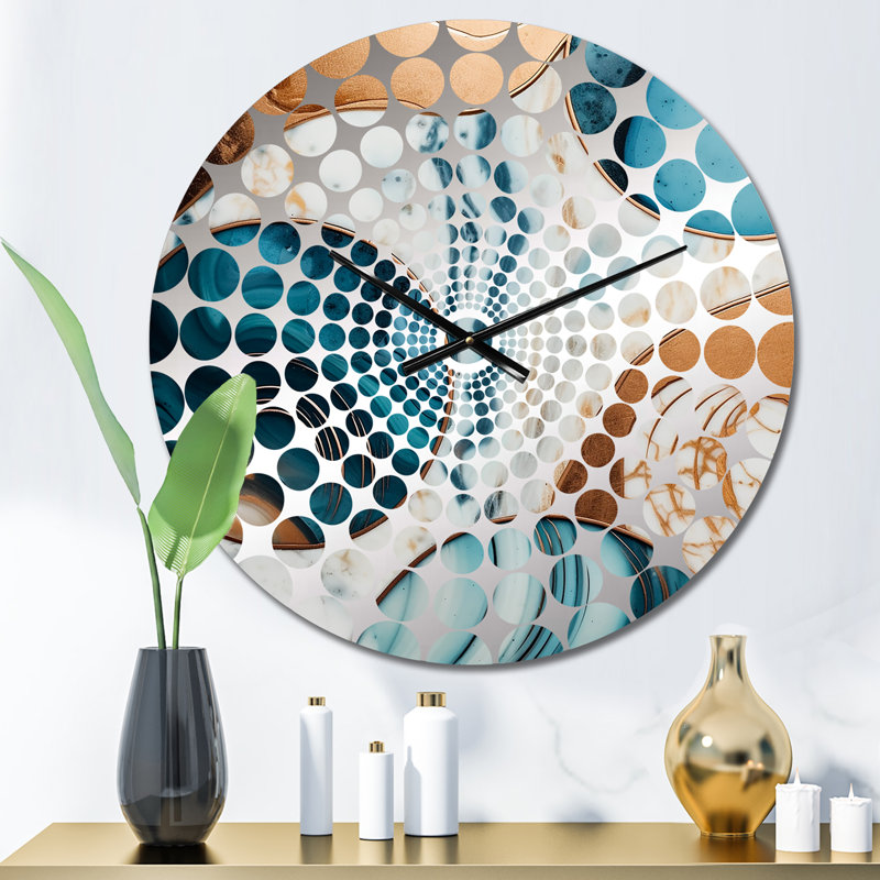 Anavi - Horloge murale abstraite en marbre, Petit