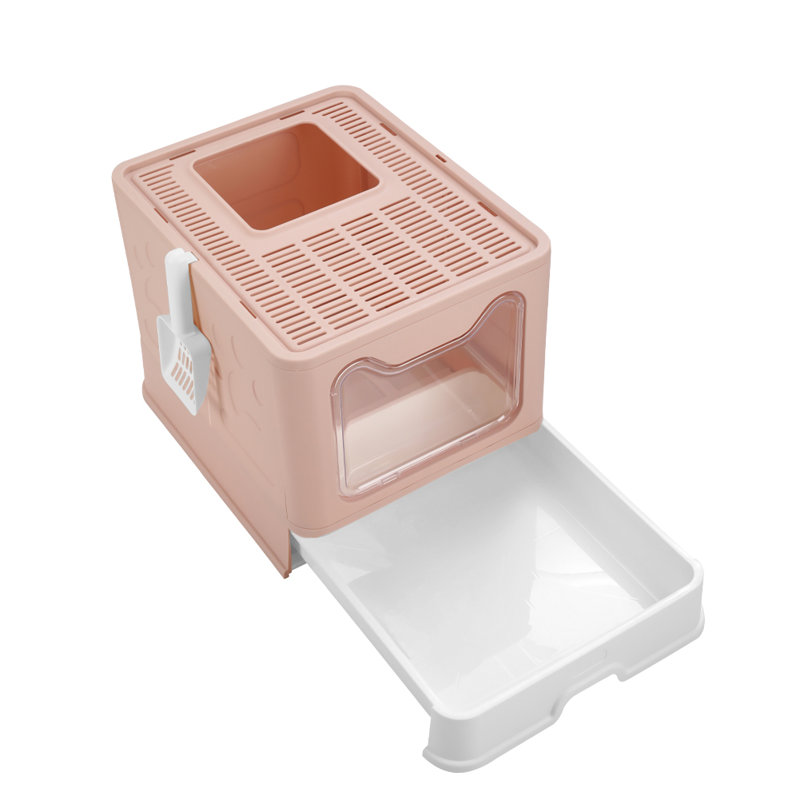 Plastic Litter Box, Pink