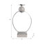 Bougeoir pilier sculptural décoratif Hayslett avec sphère de marbre pour la décoration intérieure - Bougeoir de table moderne en métal pour le salon-279511107-279511106