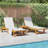 vidaXL Sun Lounger Set of 2 Acacia Wood Solid Acacia Wood Standard