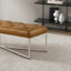 Banc en cuir brun clair Murrin