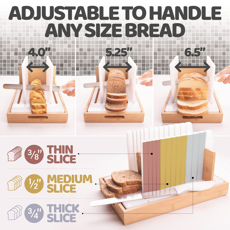Bread Slicer,folding And Adjustable Handhold Homemade Bread For