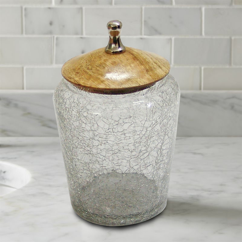 Glass Jar, 4.75" H x 4" W x 4" D