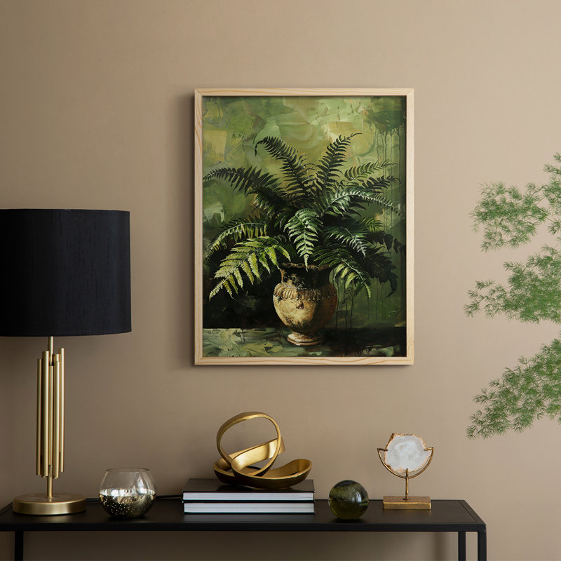 Reproduction encadrée FLORAL Series CCX - bois massif, H 21 po x l 17 po