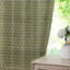 Fabdivine 27x57 Inches Handmade Green Floral Pattern Block Print Pinch Pleated Thick Linen Hook Drapes, Window Treatments Home Decorative 100% Blackout 2 Panel Set Curtains, Shehnaaz-1892849315
