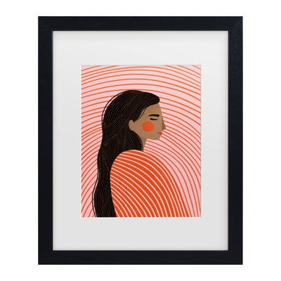 Bea Muller The Woman With The Lines Matted Framed Art