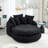 Oversized Oval Upholstered Bean Bag Sofa-1029485820