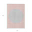 Tapis intérieur lavable rayé rose 10 pi x 14 pi
