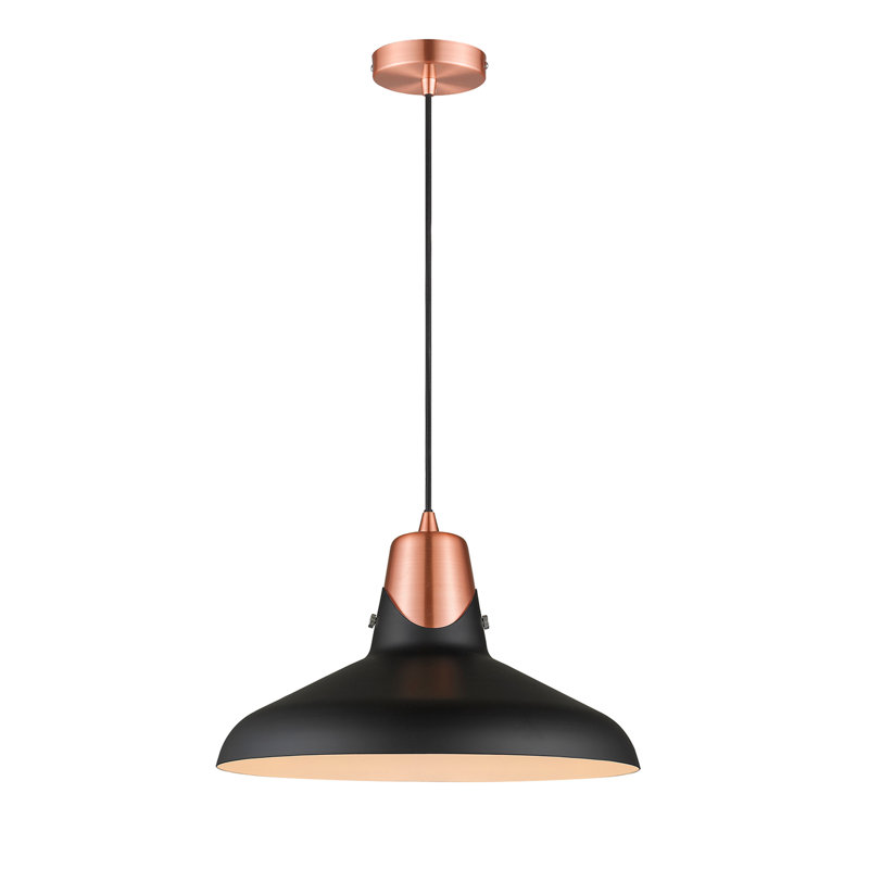 Marietta 1 - Light Matte Single Pendant, Copper/Matt Black