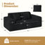 2 Seater Corduroy Loveseat-826838215