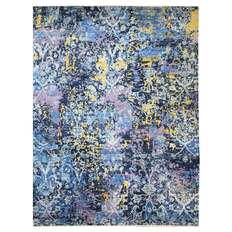Tapis bleu unique en son genre 10 pi 2 po x 13 pi 11 po One Age of a Kind Kind