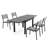 Betancur Rectangular 4 - Person Outdoor Dining Set - Extendable Aluminum Table, 4 Armless Chairs-676835659