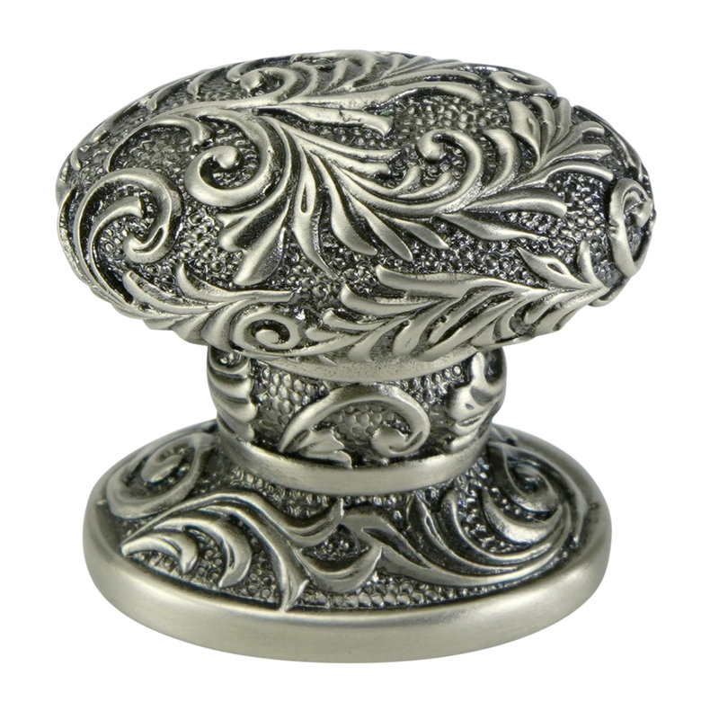GLENDALE OVAL KNOB IN  PLATE, Antique Nickel