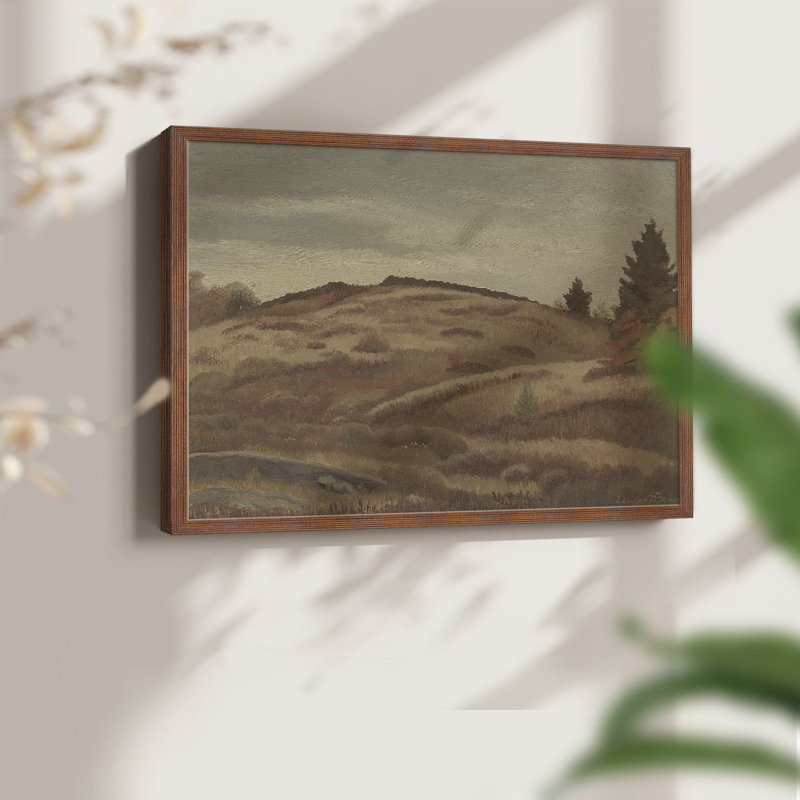 Paysages rétro-DLxxx - reproduction encadrée - réversible, Noyer, H 22 po x l 28 po