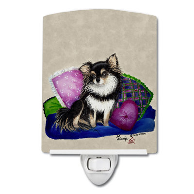 Chihuahua on Their Couch Ceramic Night Light