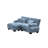 Sofa With Convertible Footstool With 2 Lumbar Pillows And 2 Pillows In Chenille