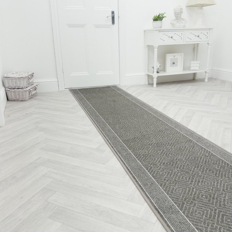Runner Geometric Machine Tufted Area Rug, Runner 100 x 270 cm