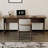 62.99" Brown Rectangular Solid Wood Office Sets