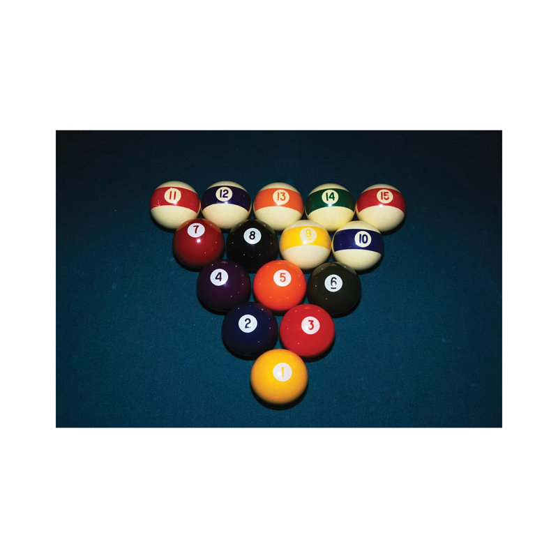 Billiard Balls Racked Up On Pool Table by Vintage Images - Wrapped Canvas Painting, 66.04 cm H x 45.72 cm W x 3.175 cm D