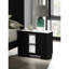 Table de chevet à deux tiroirs - Finition en métal noir et blanc avec armoire moderne