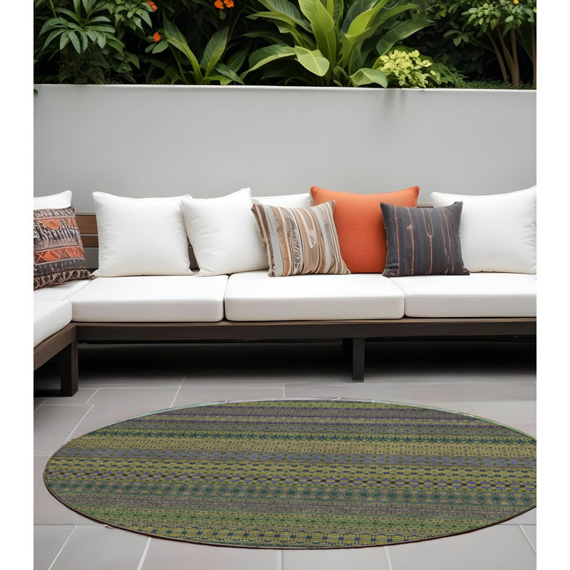 Tapis extérieur rond 8 po