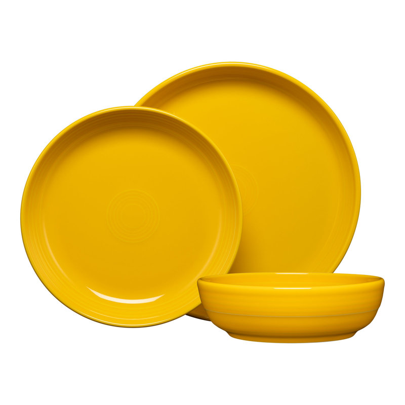 Fiesta Coupe Bowl 3-Piece Place Setting, Daffodil