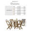 Meilani Wooden Garden 4 Seater Dining Table And Chairs Set - Square Table Modern Patio Dining Set