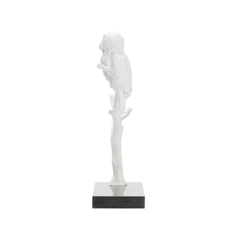 Bog Figurine, Matte White/Black