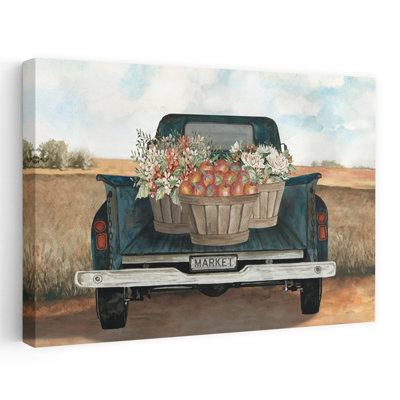 Apple Picking In The Fall Abstract Contemporary Fruit Landscape Art
