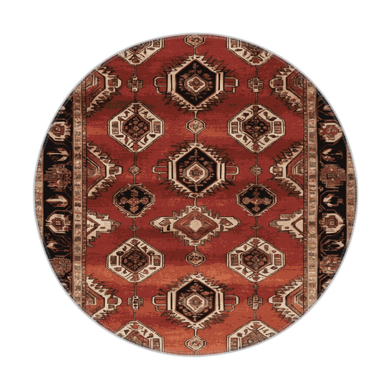 Persian Brown Indoor and Outdoor Area Rug, Rectangle 9' x 12'