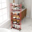 Red 6-Tier Rolling Cart Gap Kitchen Slim Slide Out Storage Tower Rack with Wheels-104579784