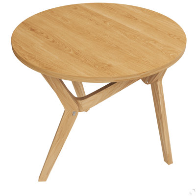 Round 2-In-1 Transformer Coffee Table With Adjustable Height, 16.5" For Coffee Table, 29.5" For Cocktail Table, Solid Wood