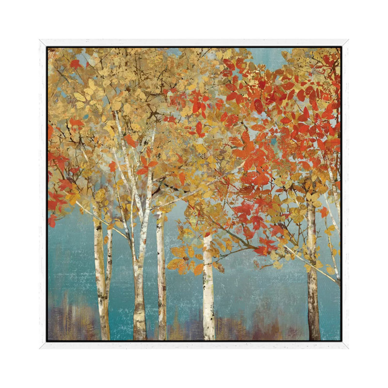 First Moment III by Allison Pearce - Painting on Canvas, White Framed Canvas, 45.72 cm H x 45.72 cm W