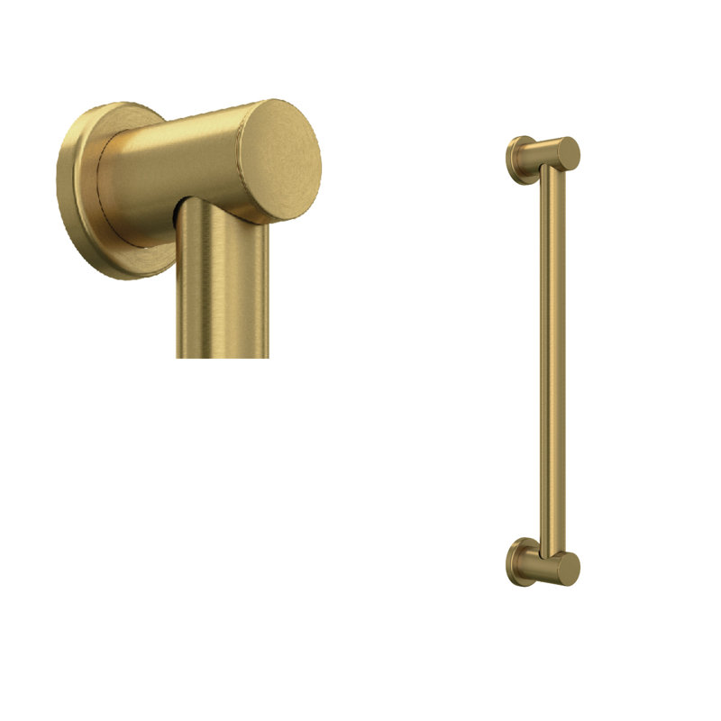 Lombardia 18" Grab Bar, 18" W, Antique Gold