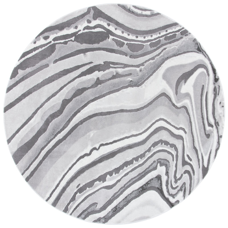 Bordonaro Performance Abstract Rug, Round 6'7"