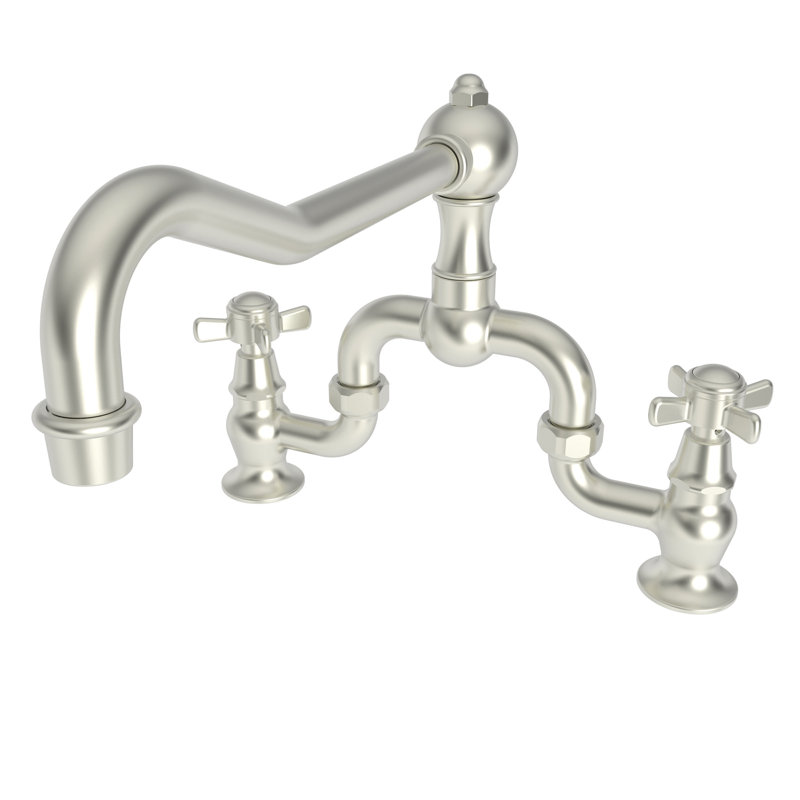 Fairfield Kitchen Bridge Faucet, Satin Nickel