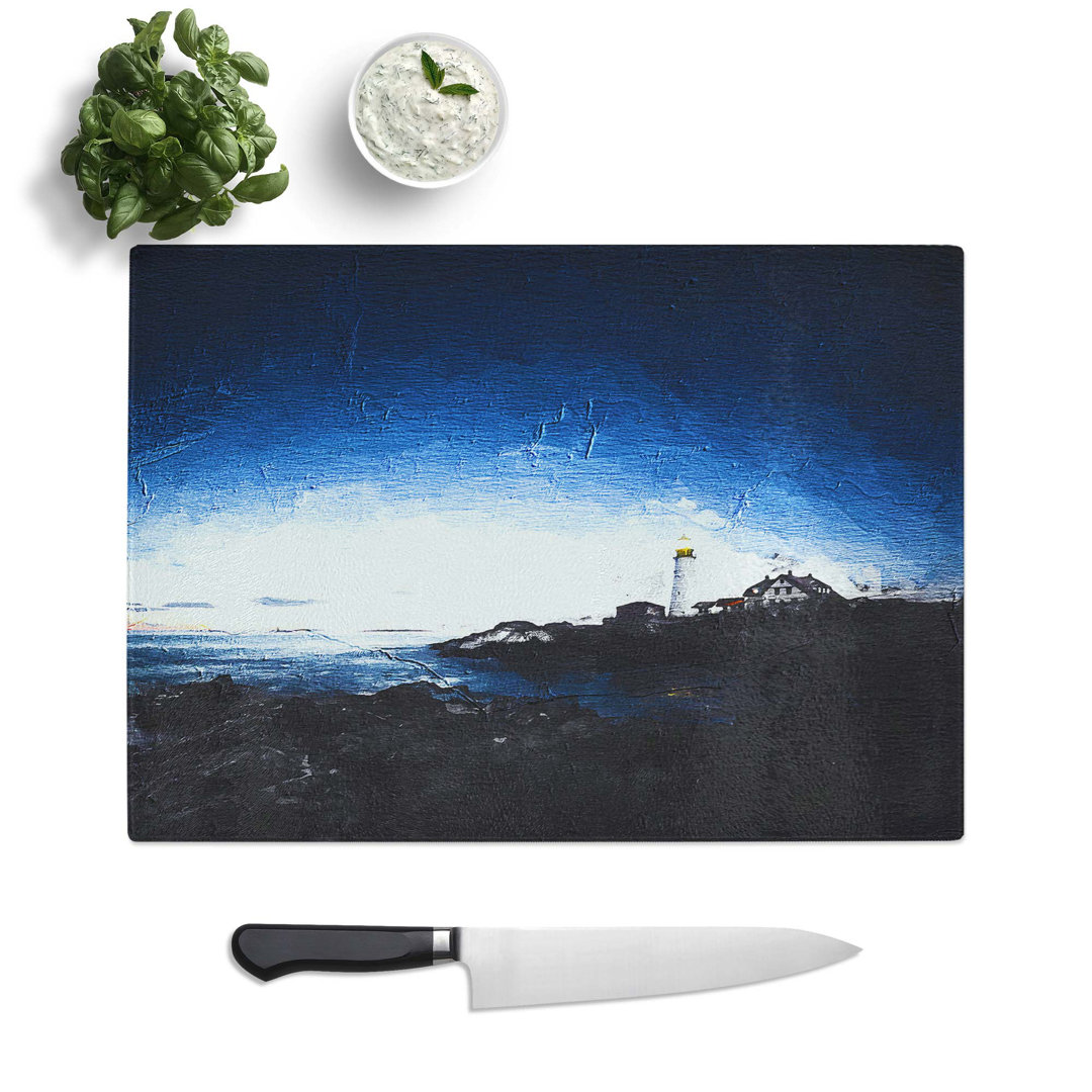 Tempered Glass Portland Maine Lighthouse Chopping Board