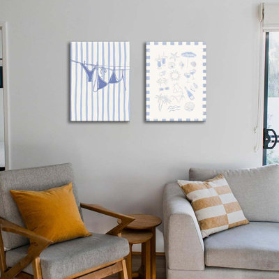2 Piece Wrapped Canvas Wall Art