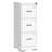 3 - Drawer Metal Vertical File Cabinet In White, Locked, With Spacious Storage And Quiet Steel Slides For A4/Legal/Letter Documents Size, Adjustable Hanging Rods Easy To Clean Surface-1101148657