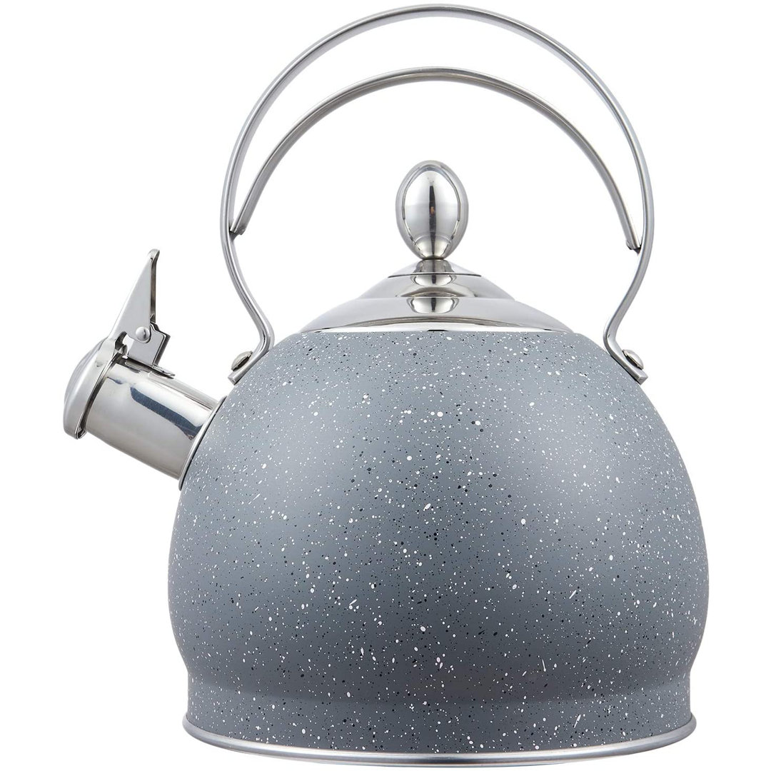 Creative Home 2.5 Quarts Stainless Steel (18/0) Whistling Stovetop Tea Kettle Creative Home