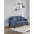 2Pc Sofa Set Sofa And Loveseat Living Room Furniture Navy Blended Chenille Cushion Couch W Pillows
