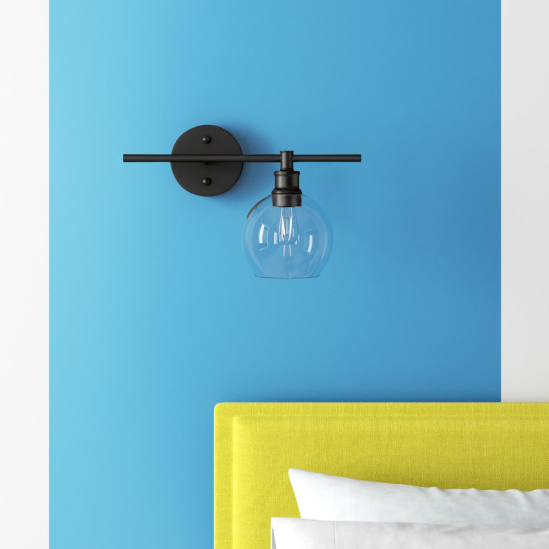 Drinkard Dimmable Bath Sconce, Brass, Clear