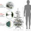 Sapin de Noël artificiel enneigé 4,5 pi avec lumières DEL claires et chaudes Nordmann
